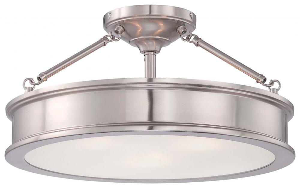 3 LIGHT SEMI FLUSH MOUNT