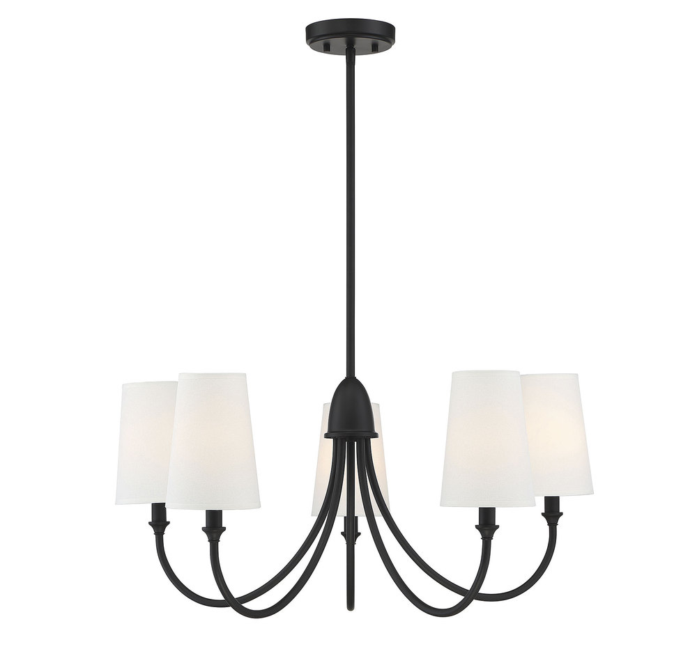 Cameron 5-Light Chandelier in  Matte Black