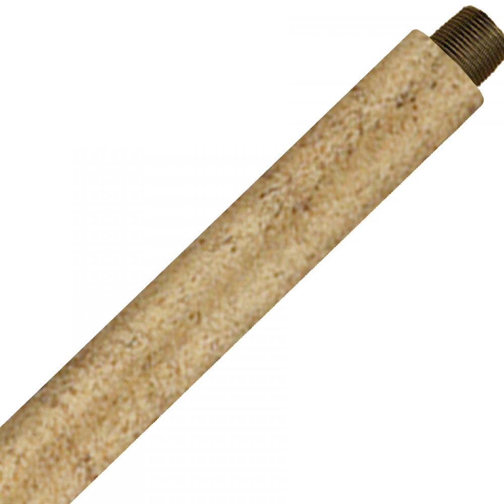 12" Extension Rod in Como Black with Gold