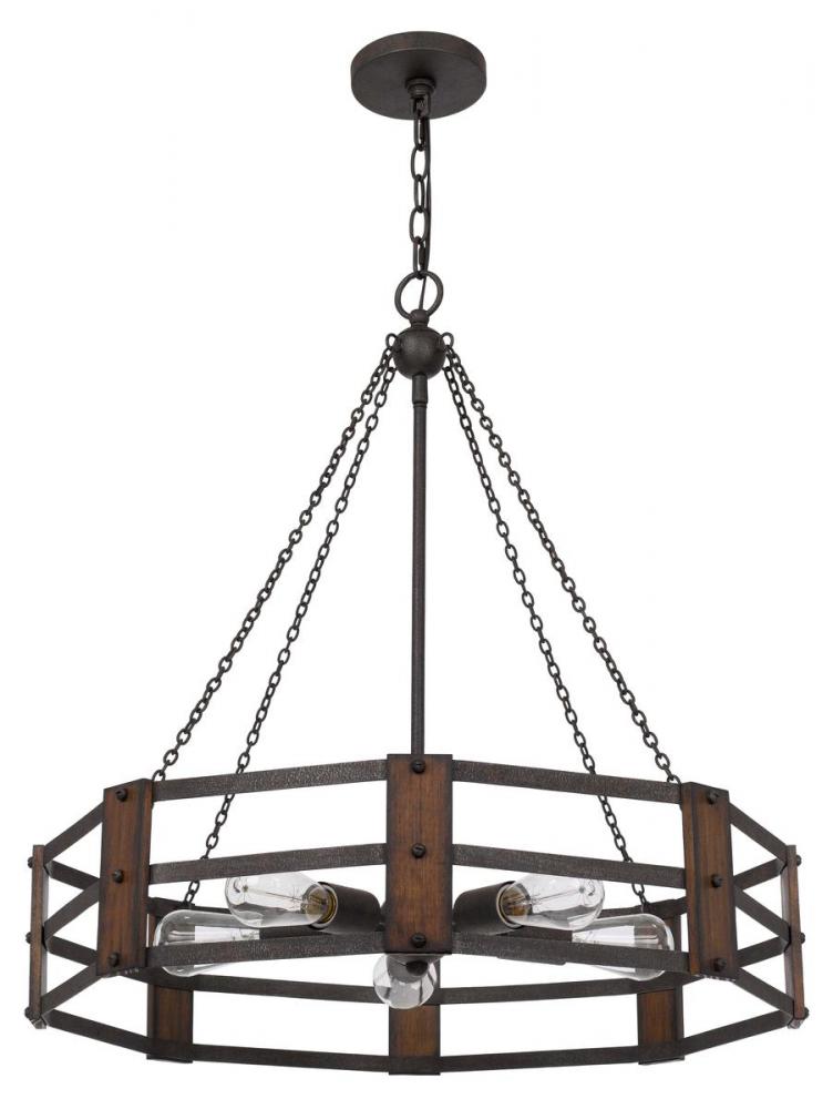 60W x 5 Provo metal chandelier