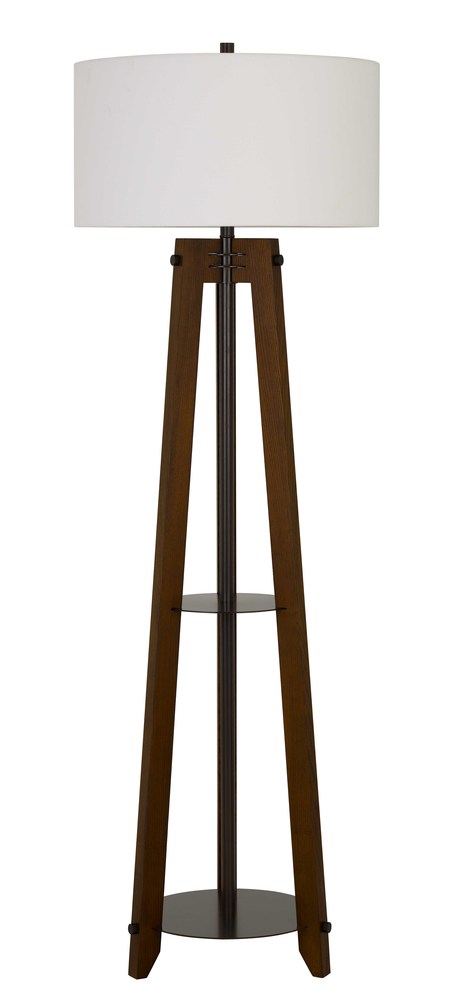 65" Height Floor Lamp in Walnut Finish