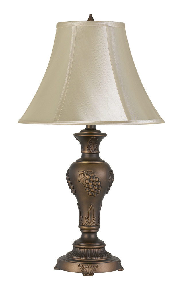 100W Cavan Aluminum Casted Table Lamp With Softback Faux Silk Shade