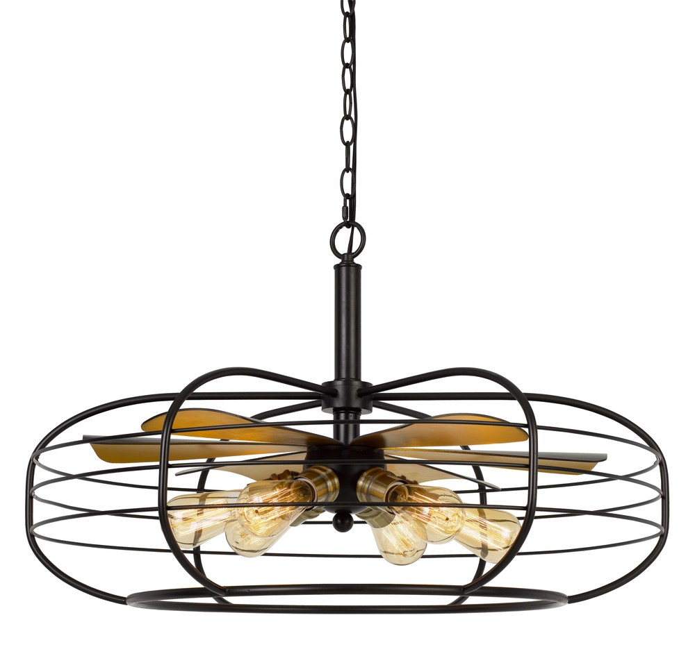 Margo 60W X 6 Metal Chandelier (Edison Bulbs Not included)