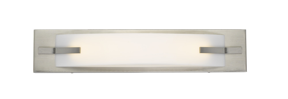 20" Long Metal Base Vanity Light in Brushed Steel