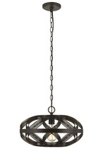 CAL Lighting FX-3659-1 - 10.5" Height Metal Single Light Pendant in Dark Bronze