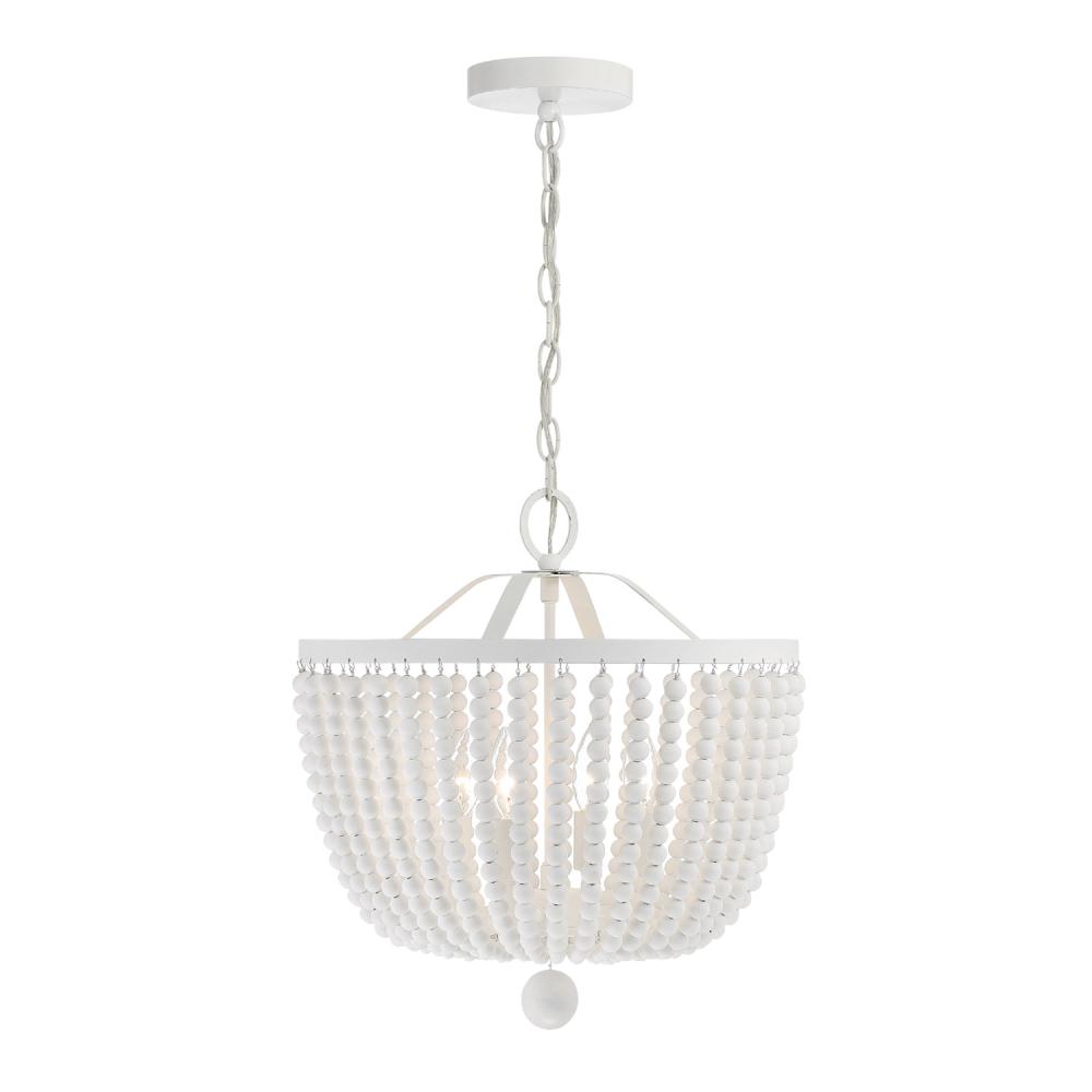 Rylee 4 Light Matte White Chandelier