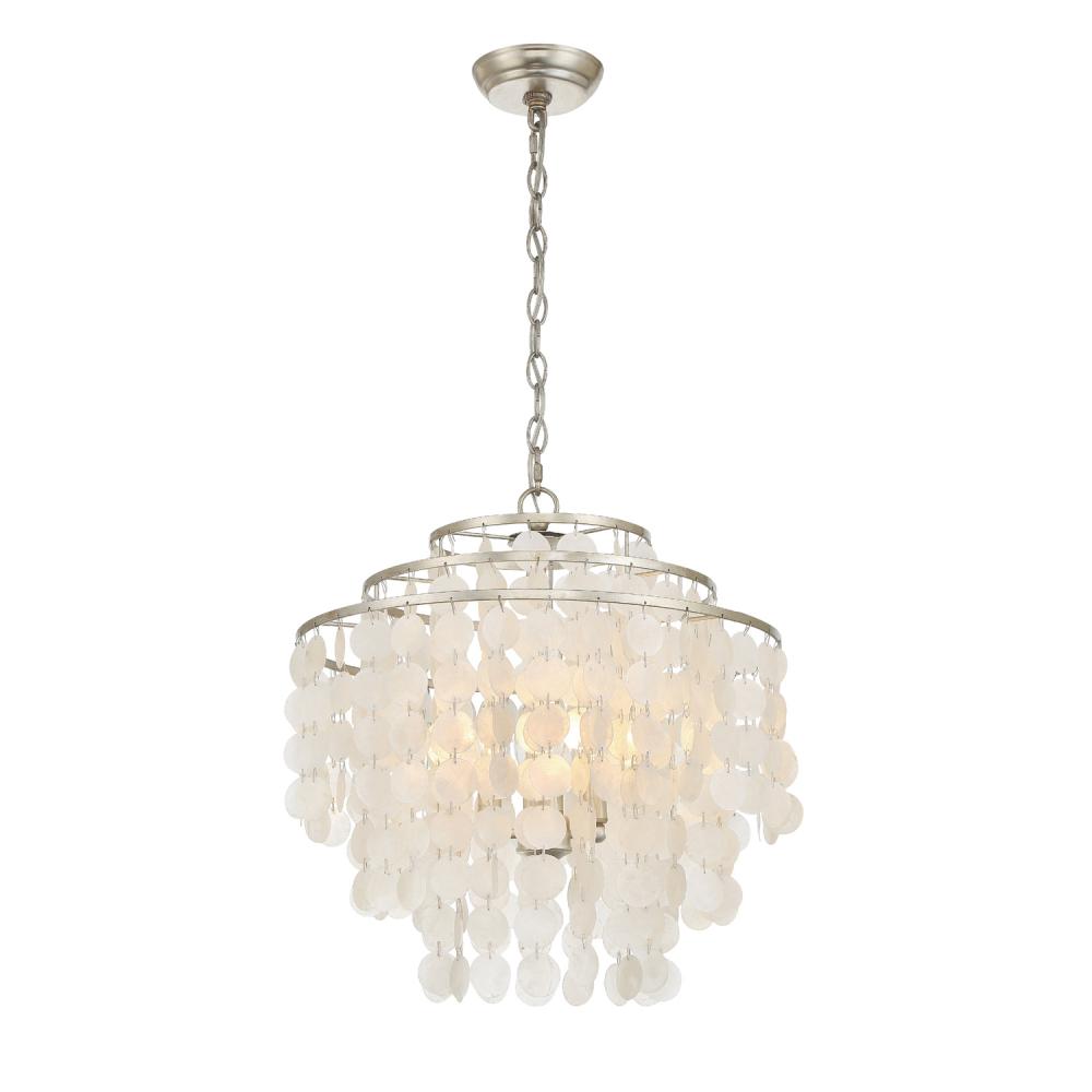 Brielle 4 Light Antique Silver Chandelier