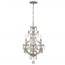 Crystorama 4473-CH-CL-I - Maria Theresa 4 Light Clear Italian Crystal Polished Chrome Mini Chandelier