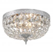 Crystorama 710-CH-CL-MWP - Crystorama 2 Light Hand Cut Crystal Polished Chrome Flush Mount