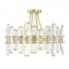 Crystorama BOL-8884-AG - Bolton 4 Light Aged Brass Semi Flush Mount