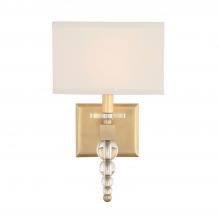 Crystorama CLO-8892-AG - Clover 1 Light Aged Brass Sconce