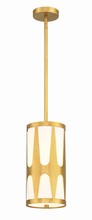 Crystorama ROY-801-GA - Royston 1 Light Antique Gold Mini Pendant