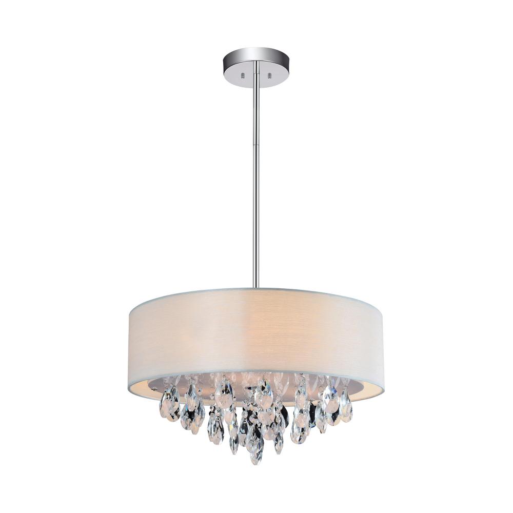 Dash 3 Light Drum Shade Chandelier With Chrome Finish