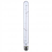 Satco Products Inc. S11523 - 6 Watt LED; Reminiscent; Flex Gray Straight Filament; T9; Medium Base; 2700K CCT; Clear; 120 Volt