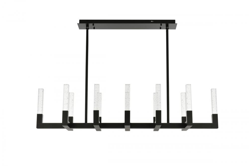 Noemi Pendant L54" W12" H12" L12 DIM 3CCT Black