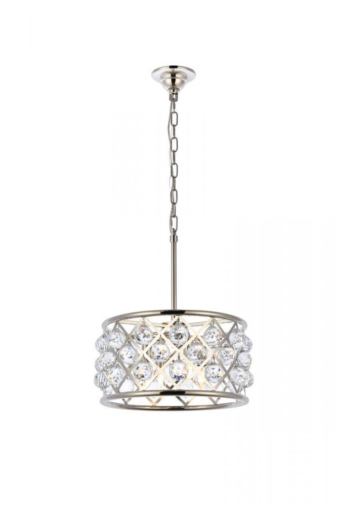 Madison 4 light polished Nickel Pendant Clear Royal Cut Crystal