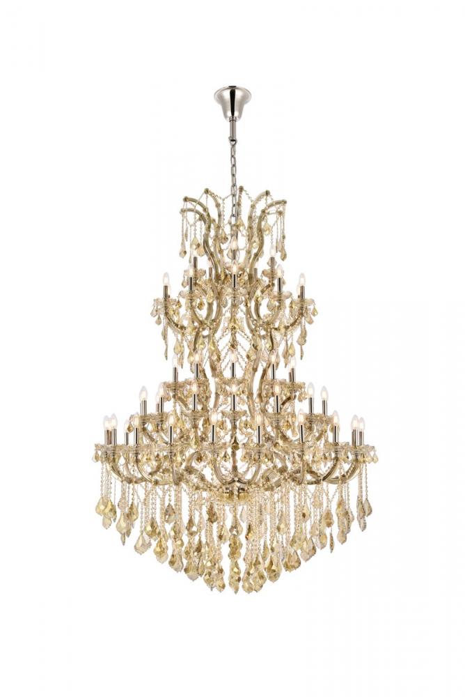 Maria Theresa 61 Light Golden Teak Chandelier Golden Teak (Smoky) Royal Cut Crystal