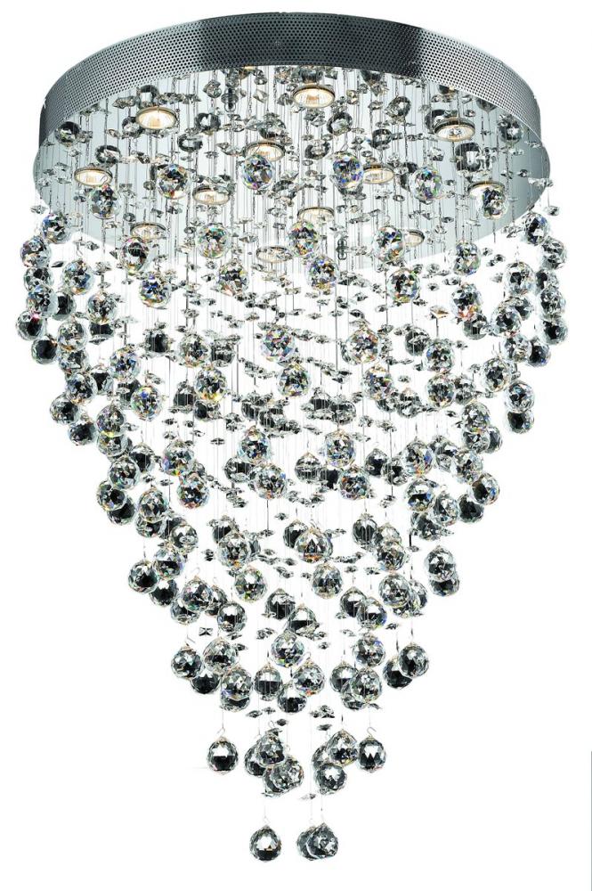 Galaxy 12 Light Chrome Chandelier Clear Royal Cut Crystal