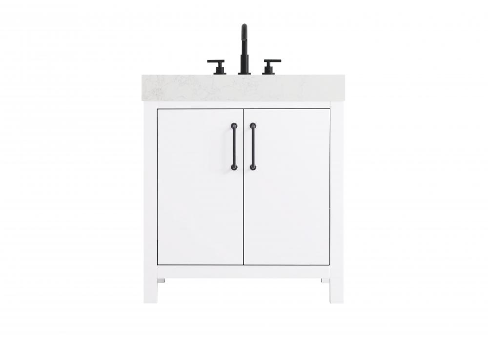 30 inch Single Bathroom Vanity In White