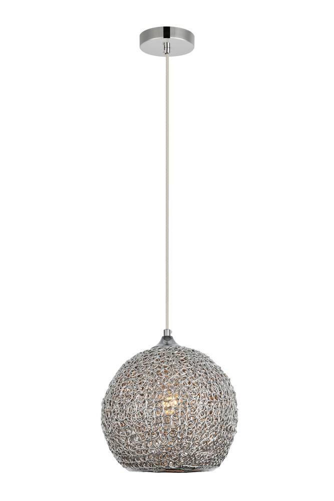 Lilou Collection Pendant D9.8 H10 Lt:1 Chrome Finish