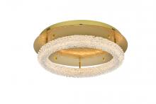 Elegant 3800F22SG - Bowen 22 Inch Adjustable LED Flush Mount in Satin Gold