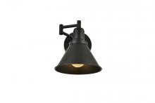 Elegant LD7326W7BLK - Judson 1 Light Black Swing Arm Wall Sconce