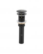 Elegant VDN100MBK - Pop-up drainer with overflow hole 2.6"x7.76"x2.6 Matte Black