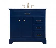 Elegant VF15036BL - 36 Inch Single Bathroom Vanity in Blue