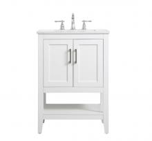 Elegant VF16024WH - 24 Inch Single Bathroom Vanity in White