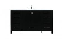 Elegant VF18860BK - 60 Inch Single Bathroom Vanity in Black