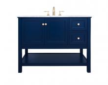 Elegant VF27042BL - 42 Inch Single Bathroom Vanity in Blue