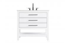Elegant VF60536WH - Vanity Cabinet 2DW 36"W x 22"D x 34"H White