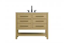 Elegant VF60542MHB - Vanity Cabinet 4DW 42"W x 22"D x 34"H Honey Brown