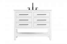 Elegant VF60542WH - Vanity Cabinet 4DW 42"W x 22"D x 34"H White
