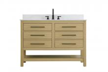 Elegant VF60548MHB-BS - Vanity Cabinet 4DW 48"W x 22"D x 34"H Honey Brownw/BS