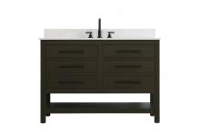 Elegant VF60548MMB-BS - Vanity Cabinet 4DW 48"W x 22"D x 34"H Mocha Brownw/BS