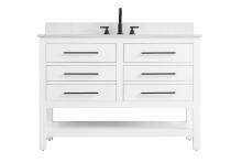 Elegant VF60548WH-BS - Vanity Cabinet 4DW 48"W x 22"D x 34"H Whitew/BS