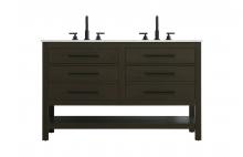 Elegant VF60554DMMB - Vanity Cabinet 4DW 54"W x 22"D x 34"H Mocha Brown