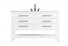 Elegant VF60554WH - Vanity Cabinet 4DW 54"W x 22"D x 34"H White