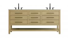 Elegant VF60572DMHB - Vanity Cabinet 6Dw 72"W x 22"D x 34"H Honey Brown