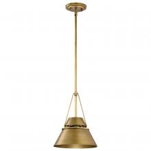 Nuvo 60/7777 - Adina 1 Light Small Pendant; Natural Brass Finish