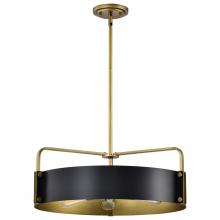 Nuvo 60/7844 - Altos 5 Light Large Pendant; Matte Black and Natural Brass Finish