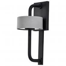 Nuvo 62/1607 - Overtop; 10W LED; Medium Wall Lantern; Matte Black & Silver