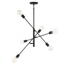 Savoy House Meridian M10084MBK - 6-Light Chandelier in Matte Black