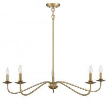 Savoy House Meridian M10085NB - 5-light Chandelier In Natural Brass