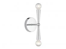 Savoy House Meridian M90110CH - 2-Light Wall Sconce in Chrome