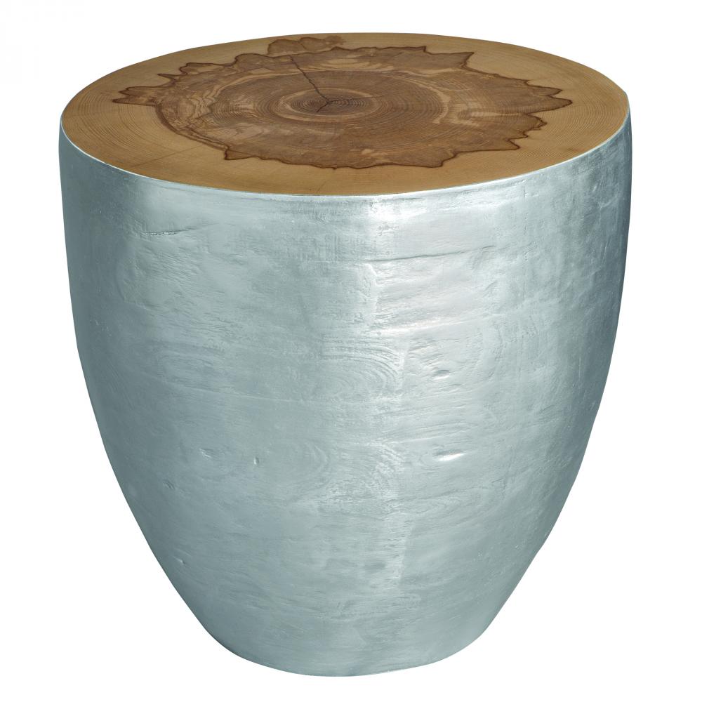 Uttermost Gannett Silver Wood End Table