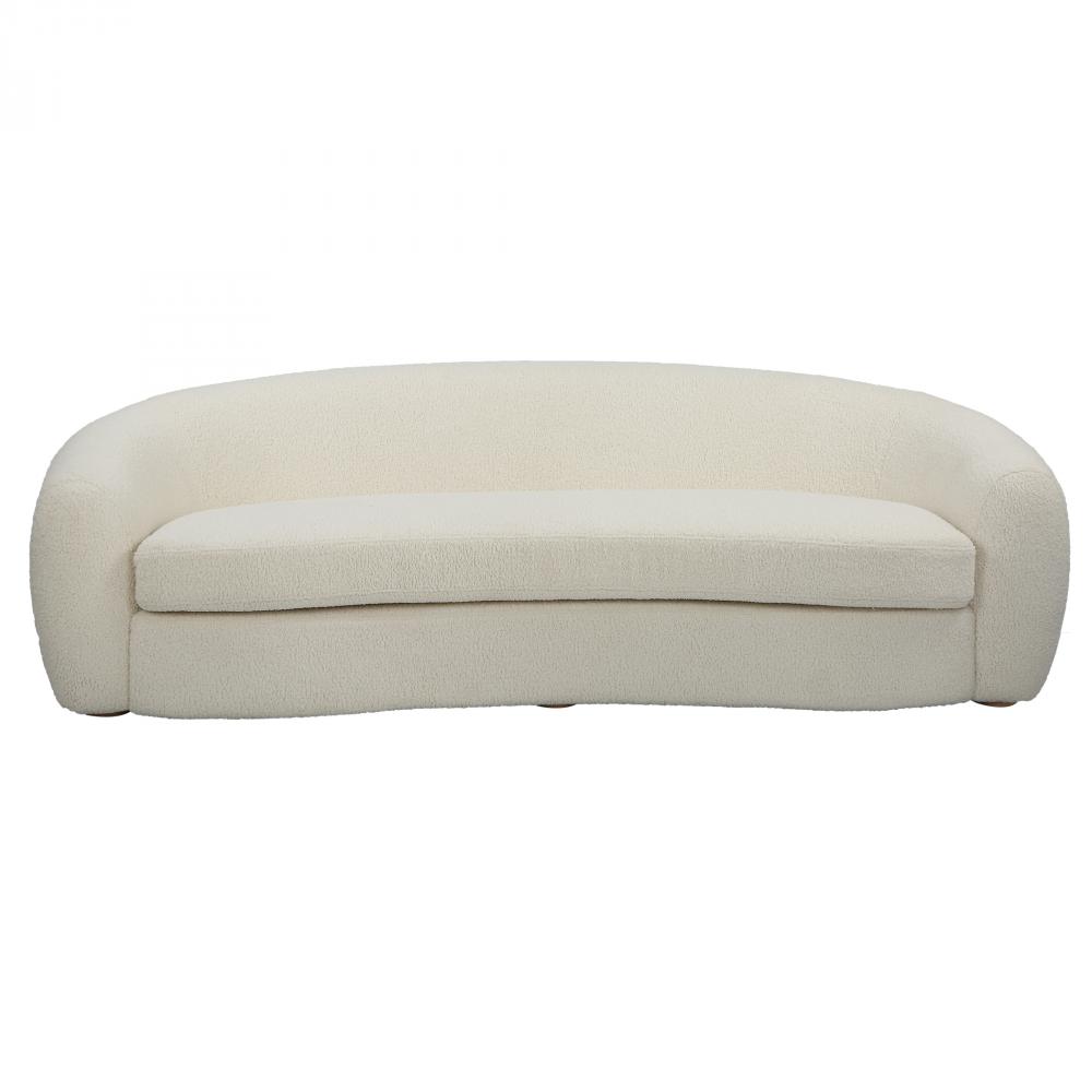 Capra Art Deco White Sofa