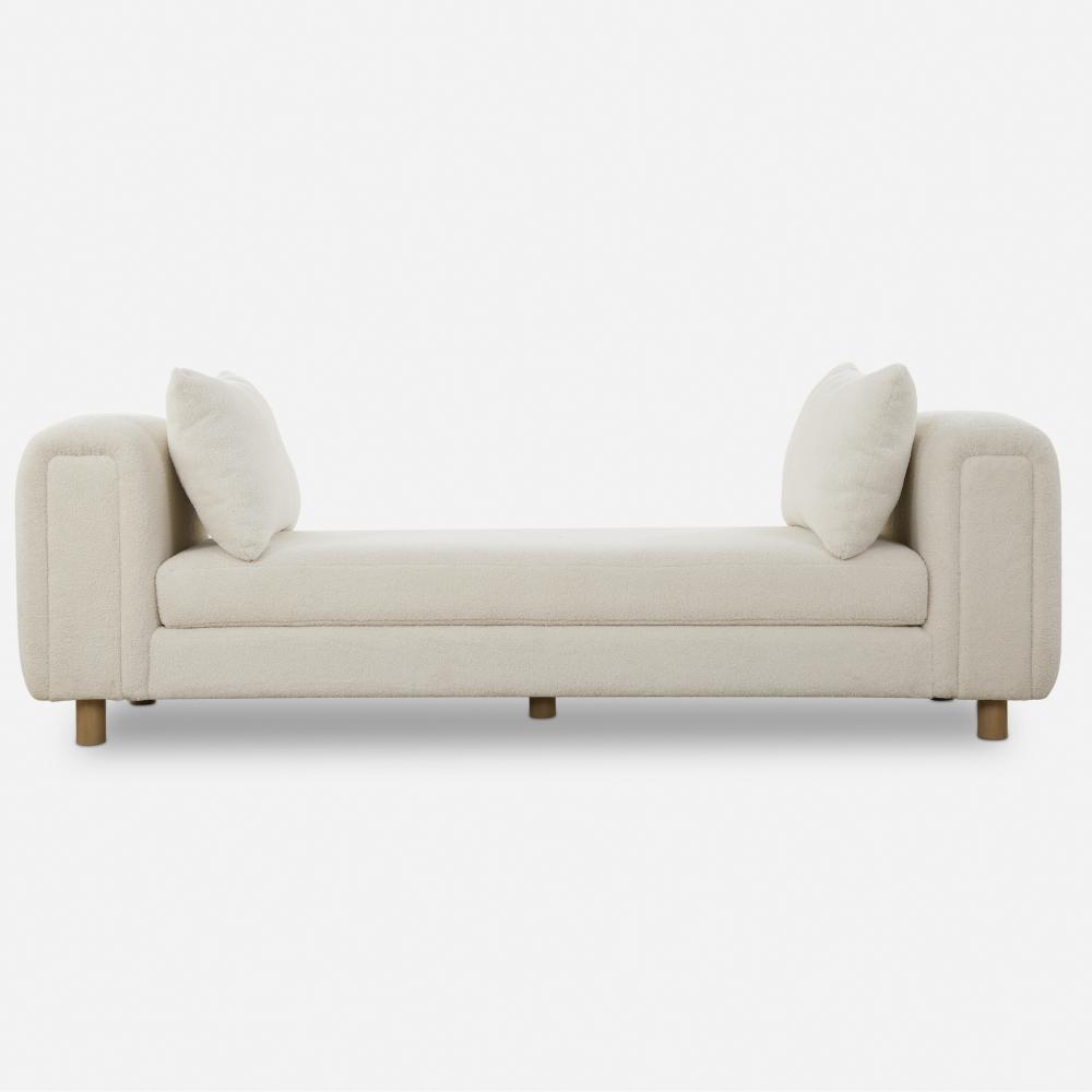 Repose Oversized Ivory Bench