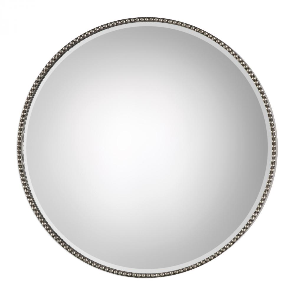 Stefania Beaded Round Mirror